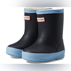 Hunter Navy Blue Frost Kids 1st Classic Insulated Rain Boots (Boys 6 OR Girls 5)